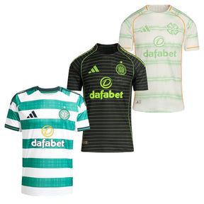 Celtic fan jersey home, away and third 2025/26