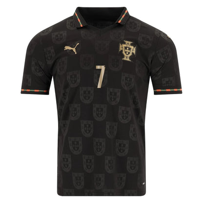 Portugal Fan Jersey Black Panther 2025/26 #13 Eusebio and #7 Ronaldo