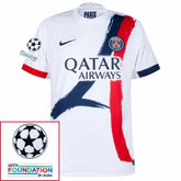 Paris Saint-Germain Fan Jersey Away 2024/25 Patches UCL UEFA Foundation (Official Printing)