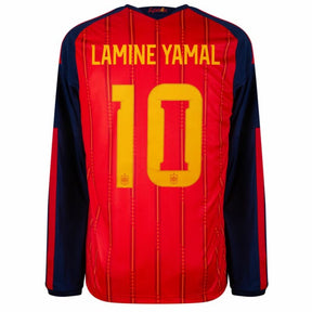 Spain Home Lamine Yamal 10 Fan Long Sleeve Shirt 2026-2027