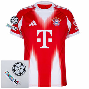 Bayern München Home Fan Jersey 2025/26 Patches UCL + 10th Anniversary UEFA Foundation