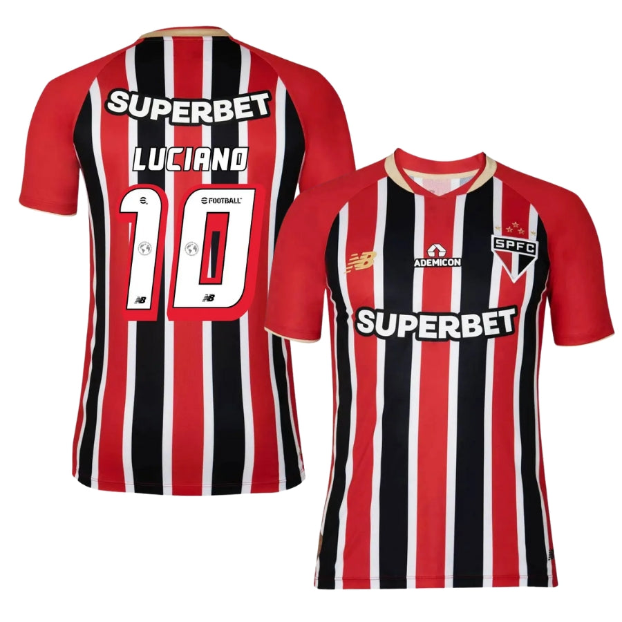 São Paulo Away Luciano 10 Fan Jersey 2025/26 Official Printing