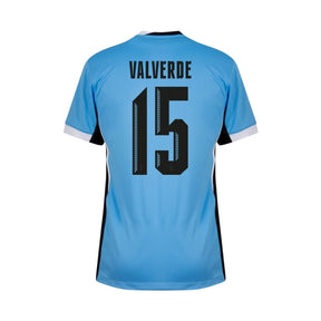Uruguay Valverde 15 Home Fan Jersey 2025/26