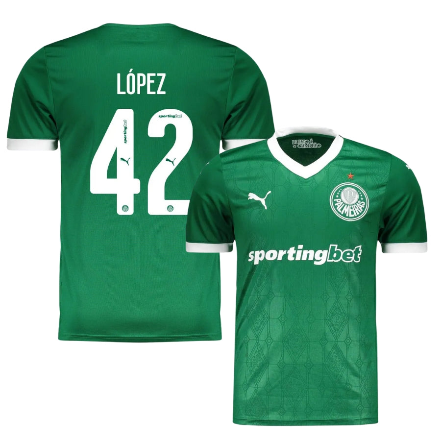 Palmeiras Home Flaco Lopez 42 Fan Jersey 2025/26
