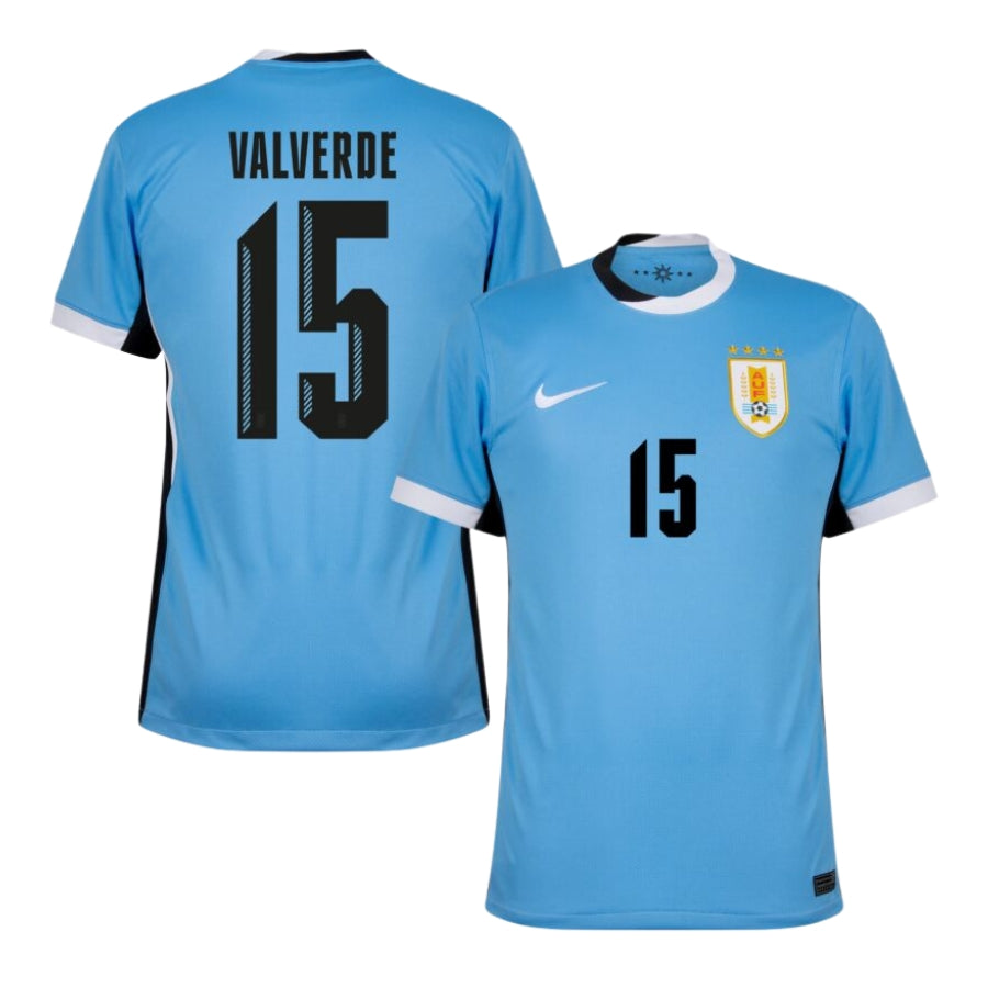 Uruguay Valverde 15 Home Fan Jersey 2025/26