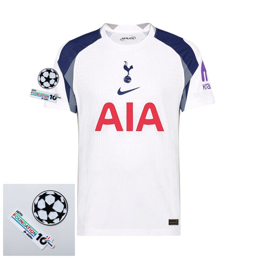 Tottenham Home Fan Jersey 2025/26 Patches UCL + 10th Anniversary UEFA.
