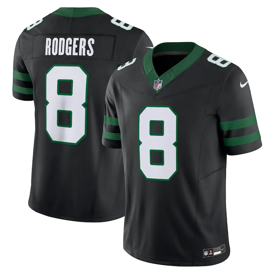 NFL New York Jets Black Aaron Rodgers 8 Legacy