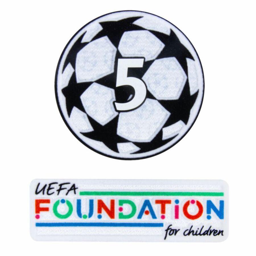 Barcelona Raphinha 11 Home 2024/25 Patches UCL UEFA Foundation (Official Printing)