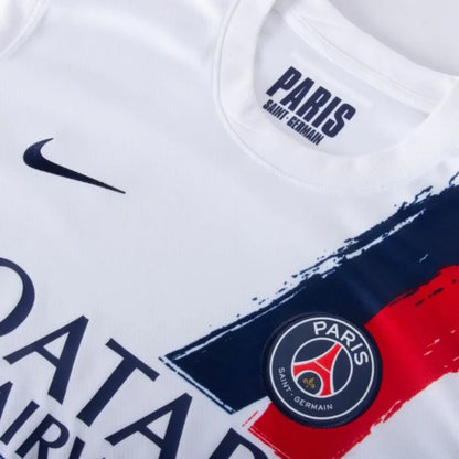 Paris Saint-Germain Kvaratskhelia 7 Fan Jersey Away 2024/25 Patches UCL UEFA Foundation (Official Printing)