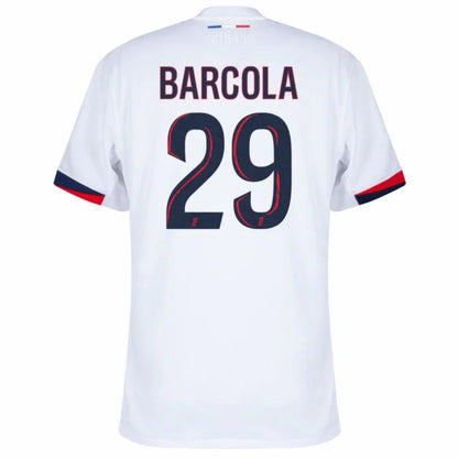 Paris Saint-Germain Barcola 29 Fan Jersey Away 2024/25 Patches UCL UEFA Foundation (Official Printing)